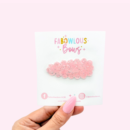 Glitter Pink Pastel // Snap Clip - 3 for $10