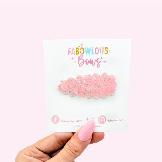 Glitter Pink Pastel // Snap Clip - 3 for $10