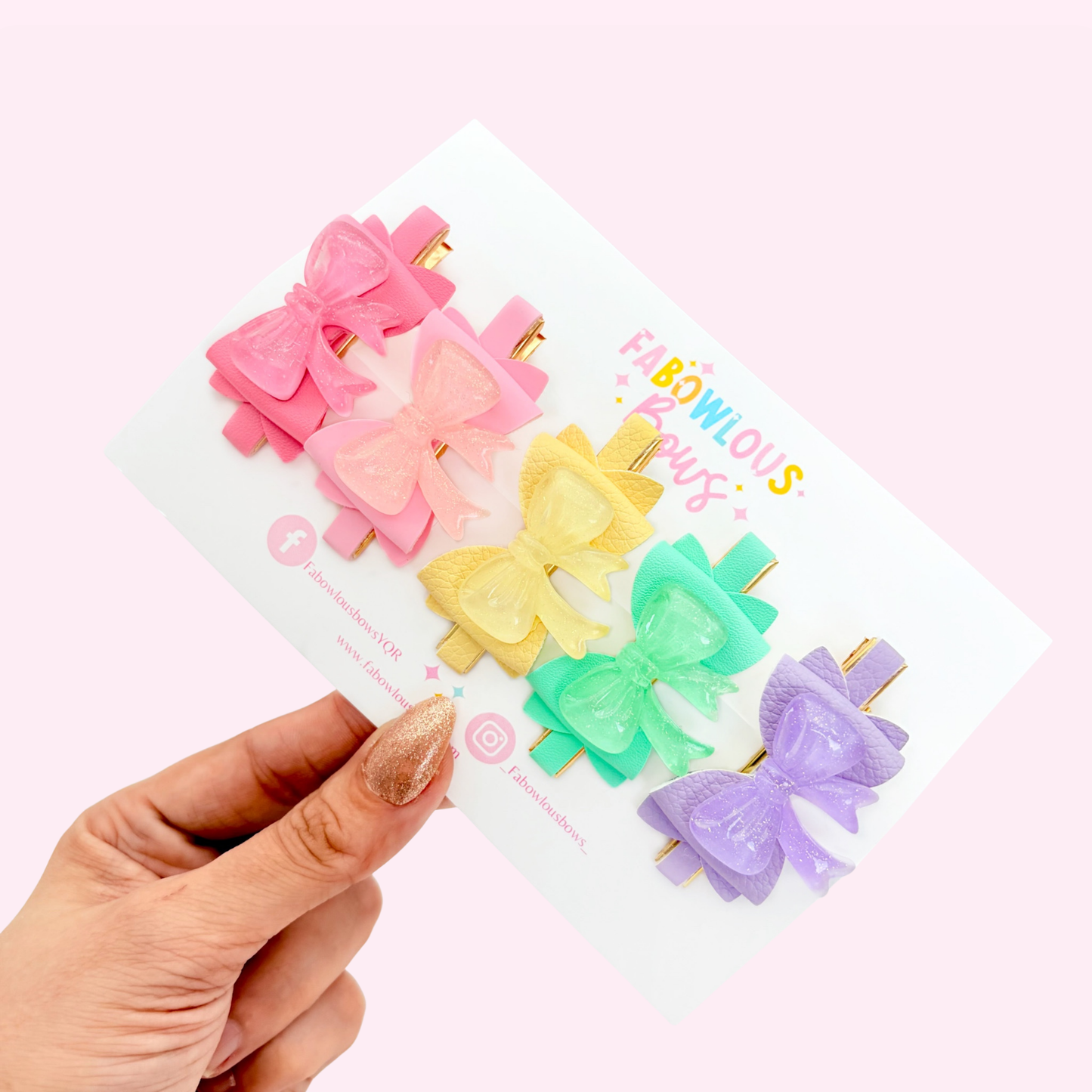 Elegant Bow Embellishment • Bar Clips