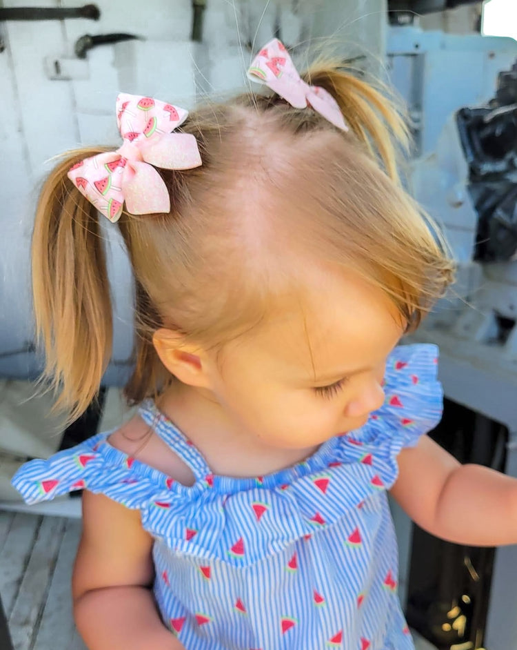 Elegant Stripe Floral // Mini Sailor Pigtails