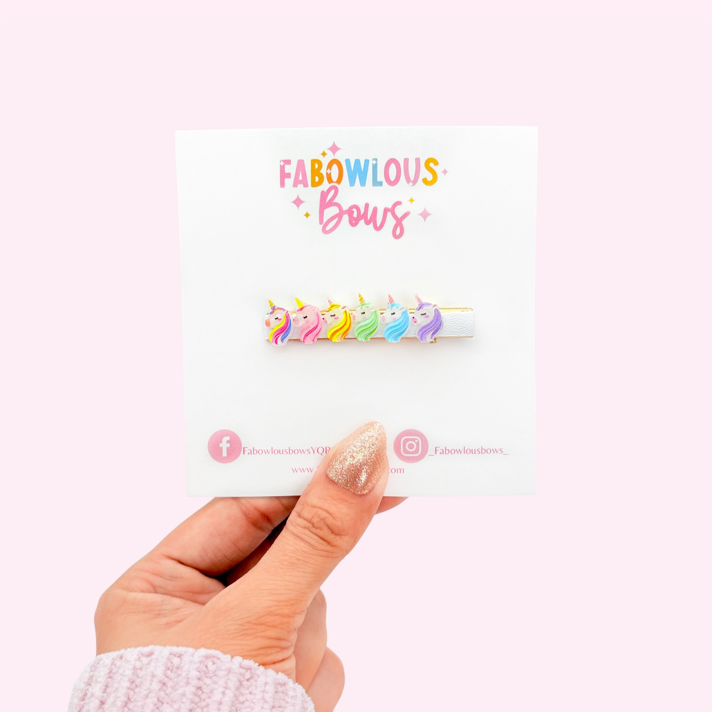 Rainbow Unicorns • Bar Clip