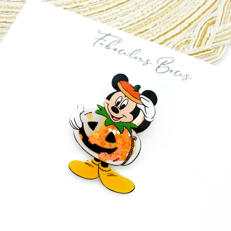 Pumpkin Mouse // Large Confetti Clip