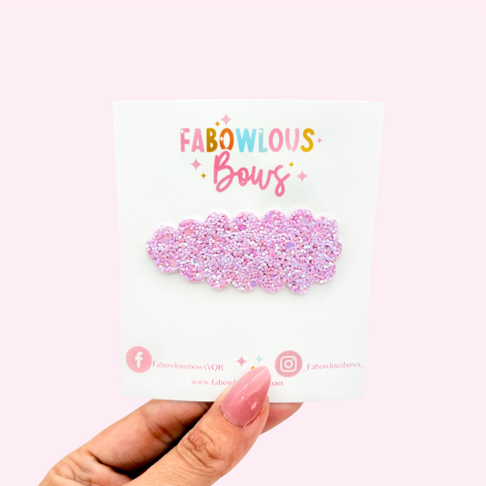 Purple Glitter // Snap Clip - 3 for $10