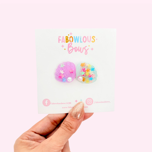 Seashell Sparkle • Bar Clip