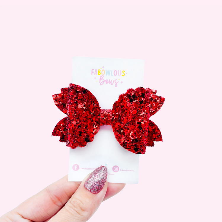 Red Glitter Bow