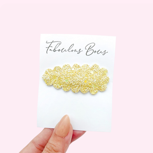 Glitter Yellow // Snap Clip (3 for 10)