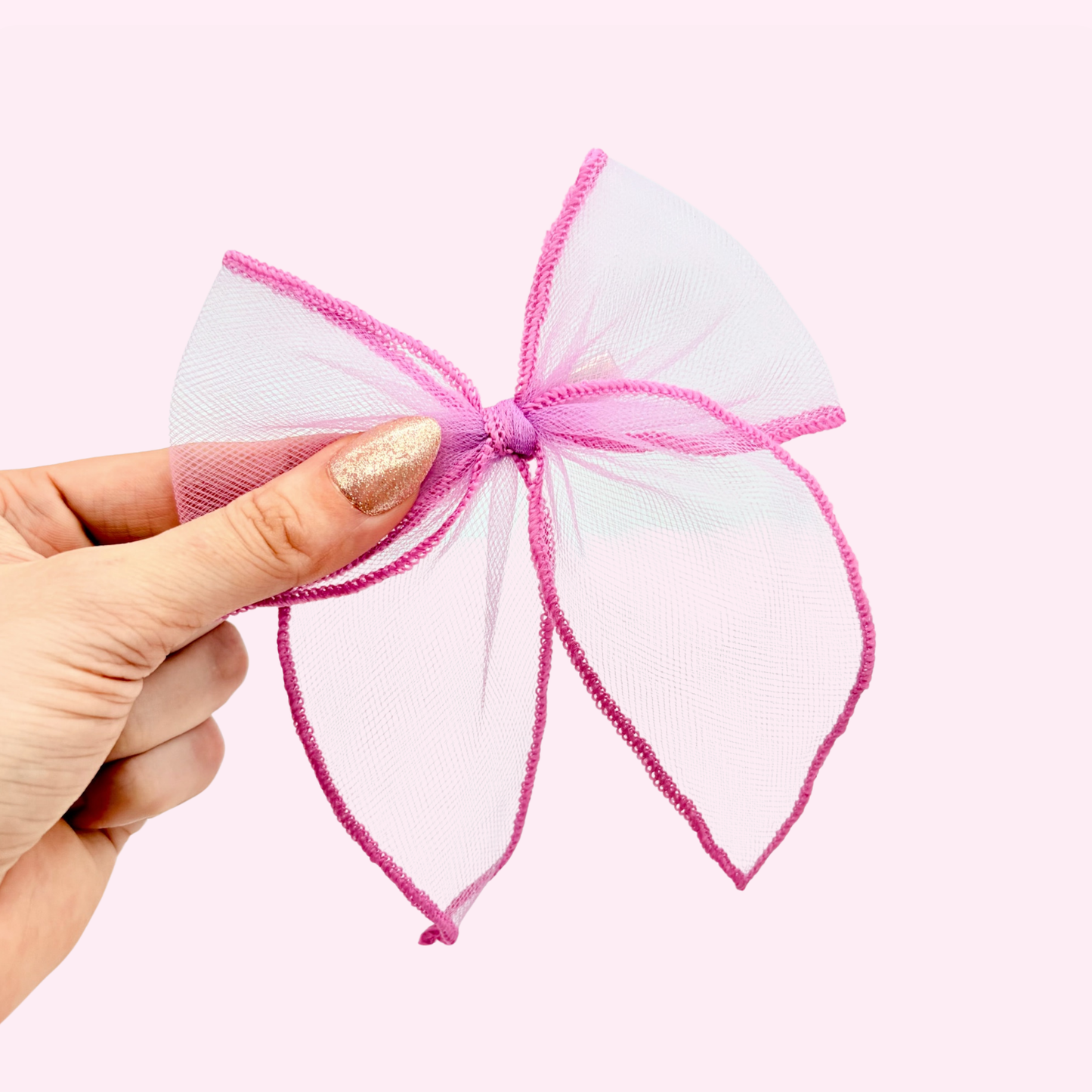 Purple Tulle • Fabric Fable Bow
