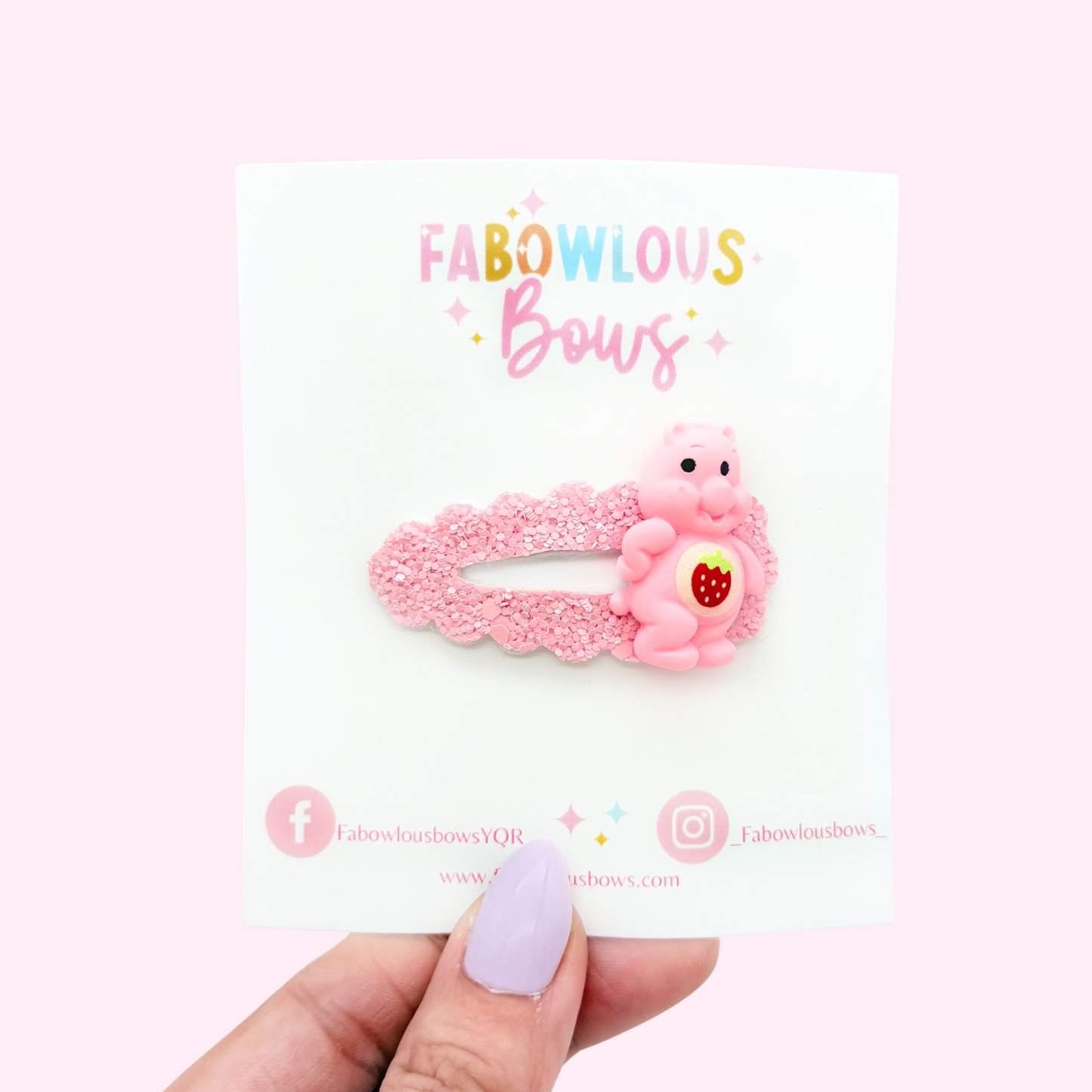 Bears Care Pink // Deluxe Clip
