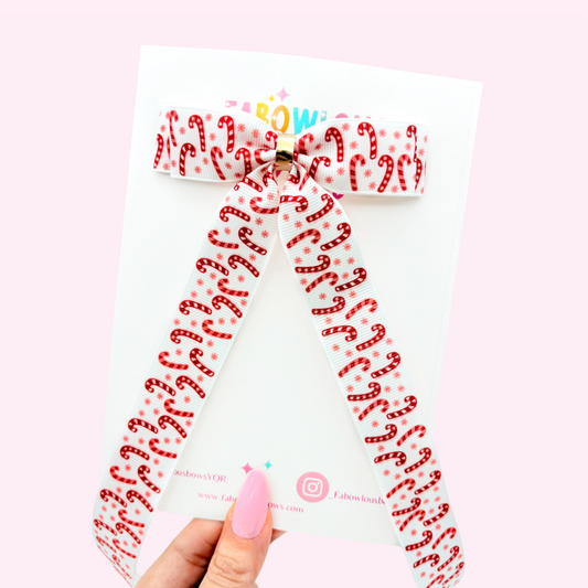Candy Cane Lane // Long Tail Bow