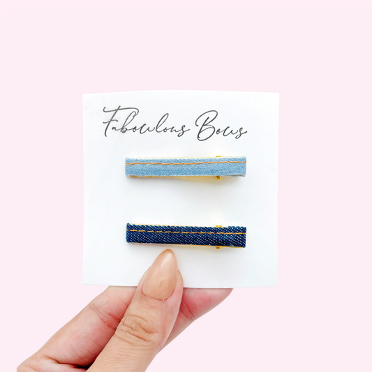 Denim Bar Clip Set