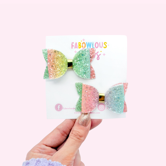 Rainbow Pastel • Pigtail Set