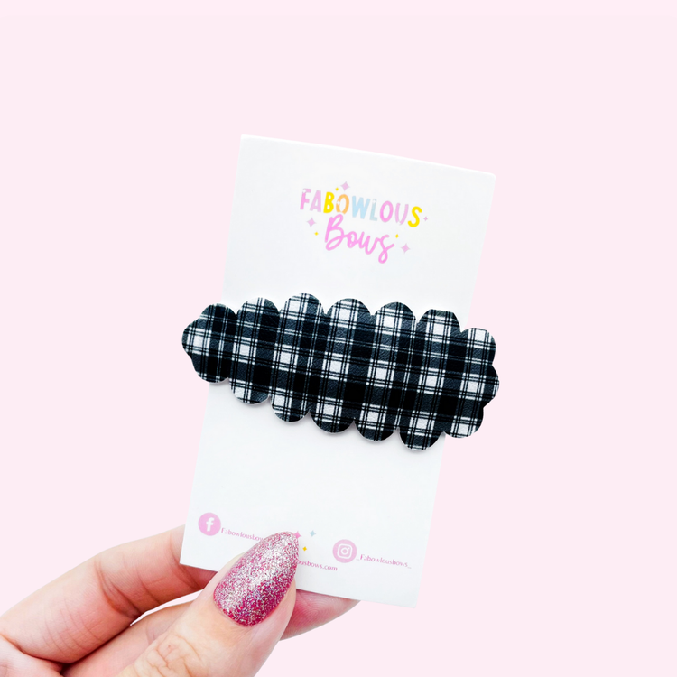 Gingham // Snap Clip - 3 for $10