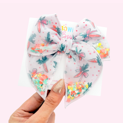 Bows & Carrots • Confetti Fabric Fable Bow