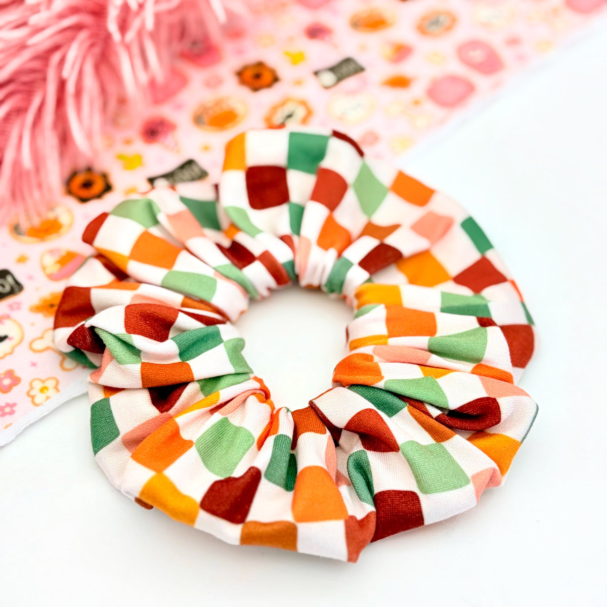 Fall Checkers • Scrunchie • 3 for $25