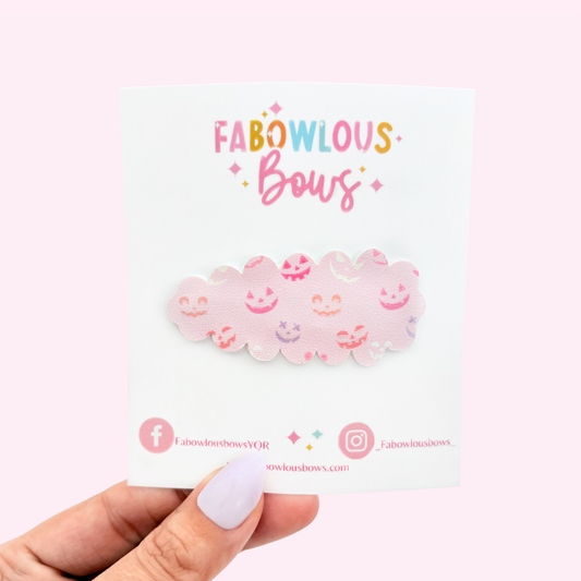 Pink Jack O’ Lantern // Snap Clip - 3 for $10