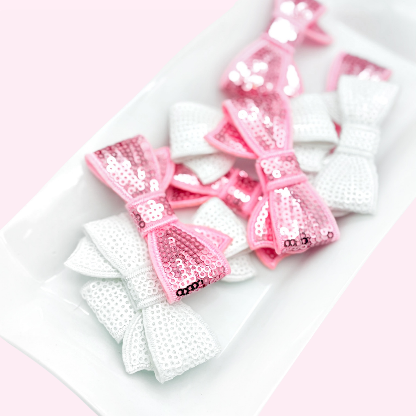 Sequin Pigtails - Pink or White