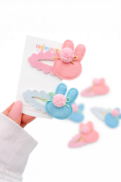 Pink Bunny Puff • Deluxe Clip
