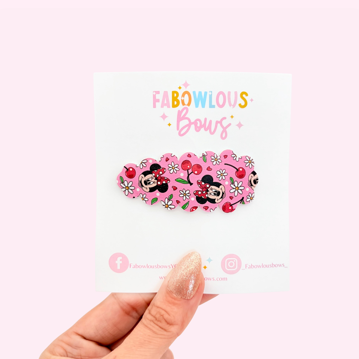 Cherry Mouse • Snap Clip • 3 for $10