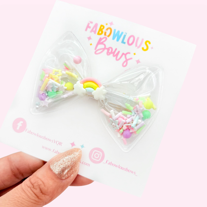 Pastel Rainbow Dream • Confetti Bow