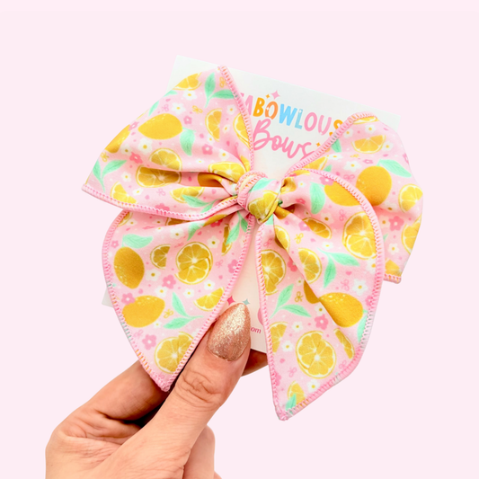 Lemon Citrus Cutie • Fabric Fable Bow