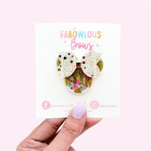 Mouse Silhouette White // Confetti Clip
