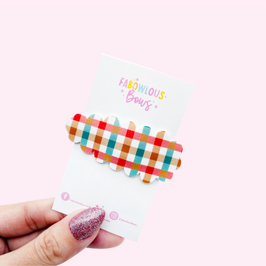 Gingham Christmas // Snap Clip - 3 for $10