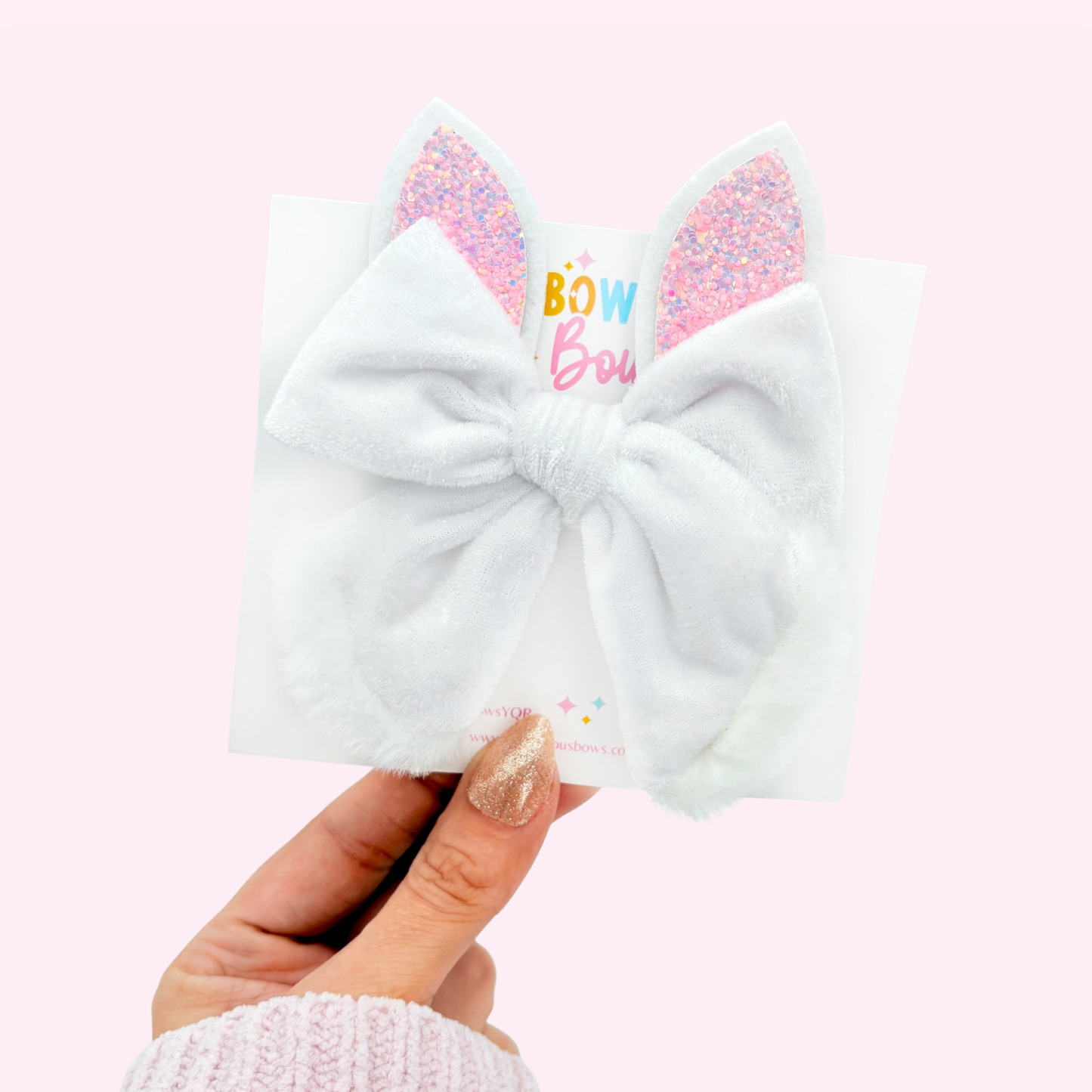 Hand-tied Bunny Fluff • Velvet Bow