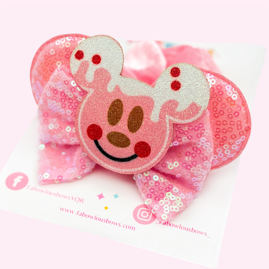 Scrunchie Ears // Pink Gingerbread Mouse
