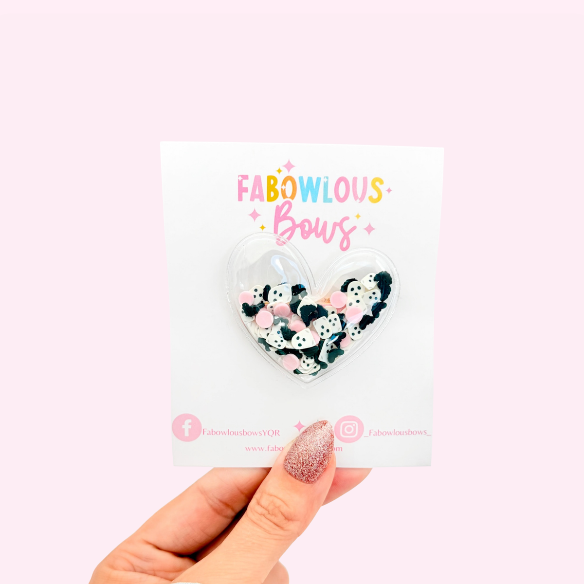 Boo Cute • Heart Confetti Clip