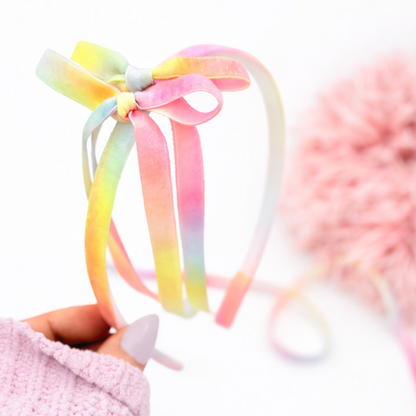 Whimsical Rainbow Velvet • Headband