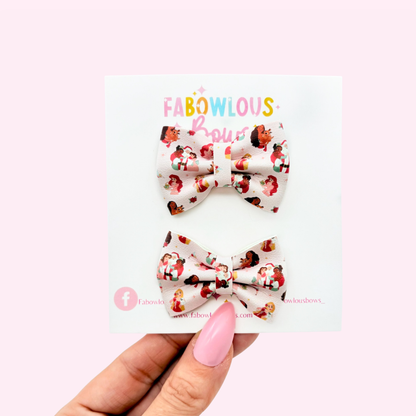 Santa Princessess // Mini Pinch Pigtails