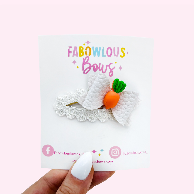 Carrots Bow // Deluxe Clip