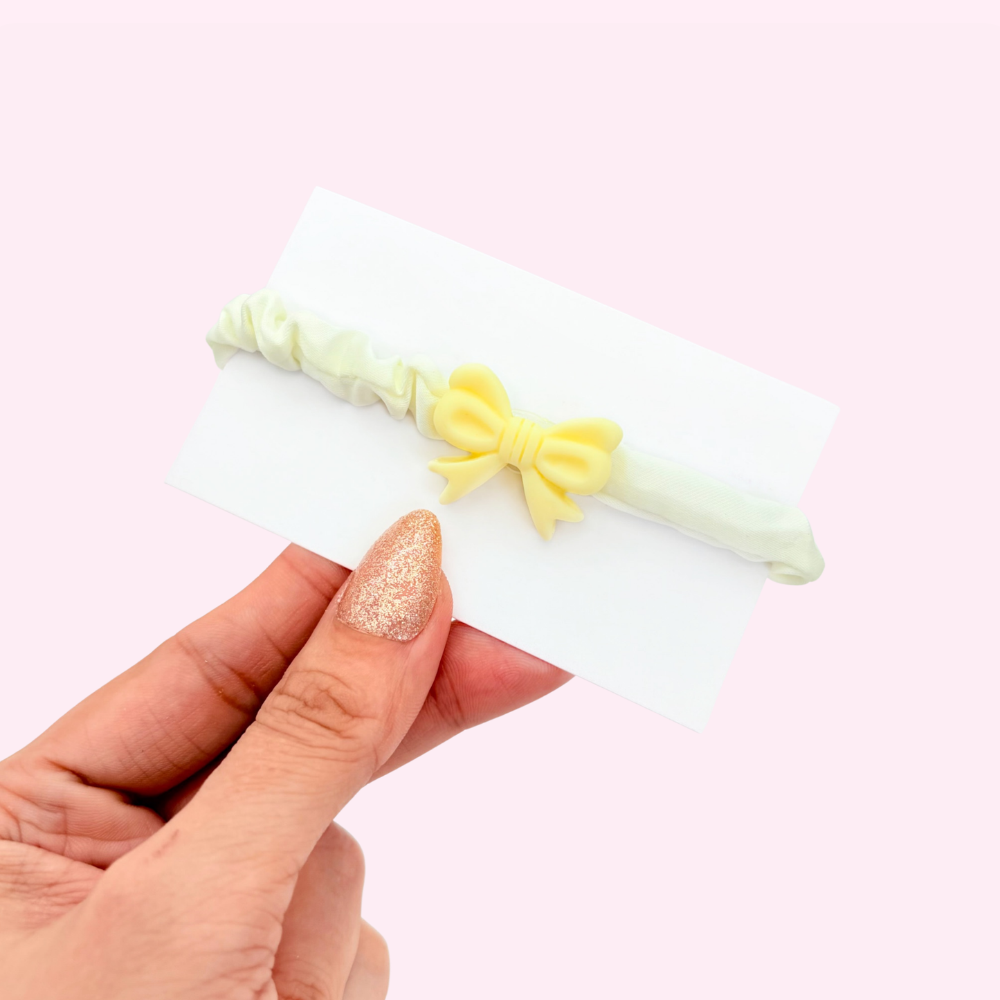Ruffle White Bows • Hair Tie