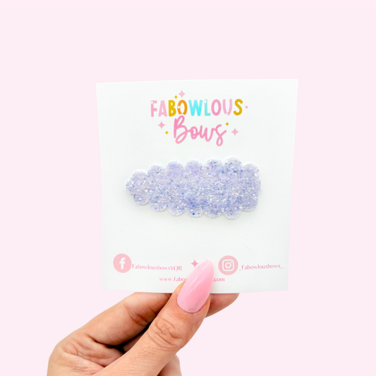 Glitter Purple Pastel // Snap Clip - 3 for $10