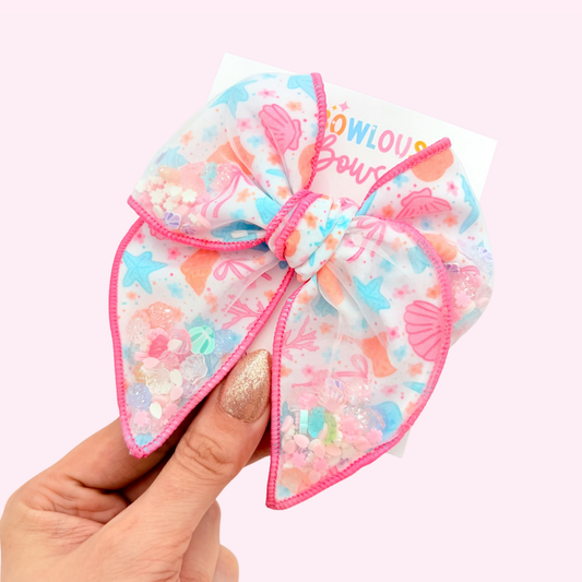 Seashells • Confetti Fabric Fable Bow
