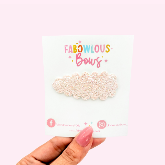 Light Pink Glitter // Snap Clip - 3 for $10