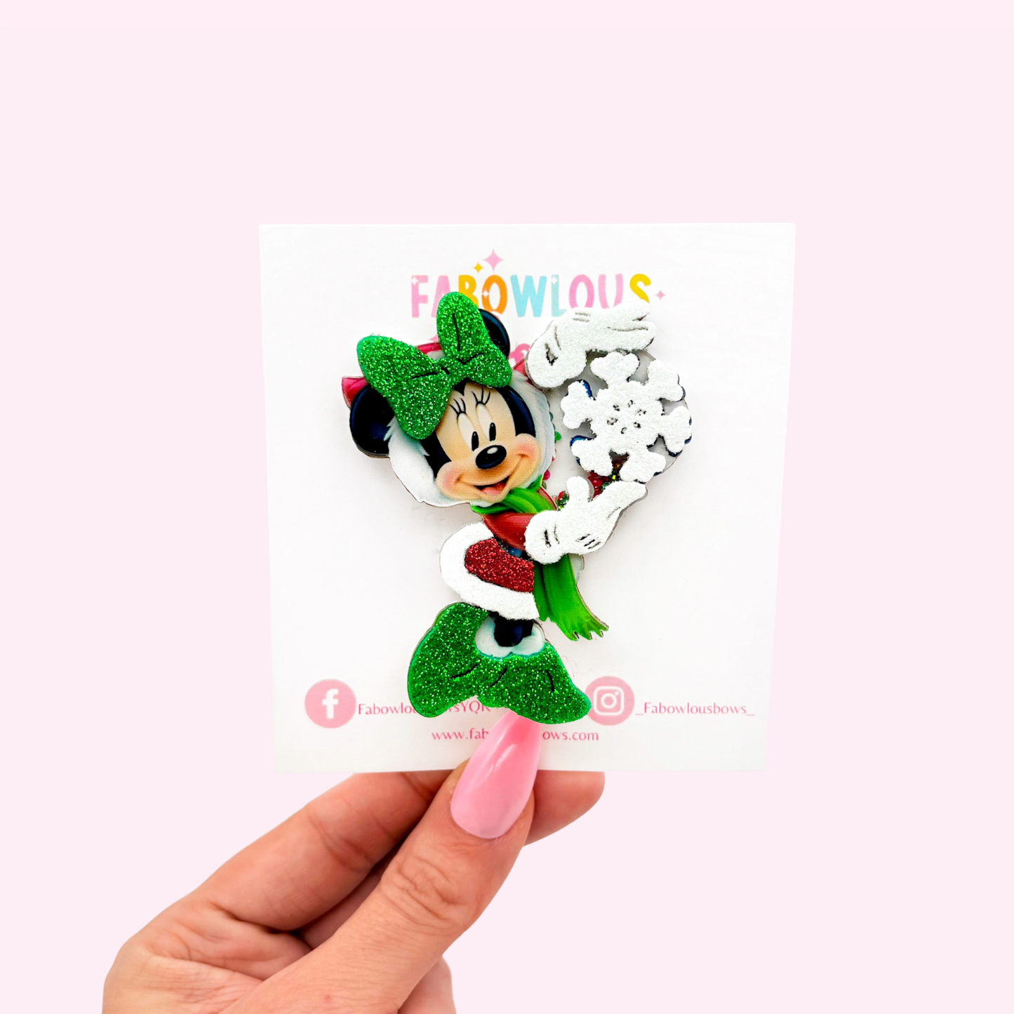 Minnie Snowflakes // Deluxe Confetti Clip