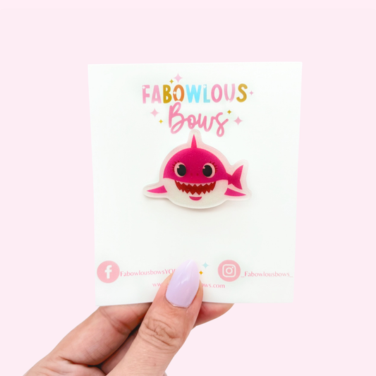 Pink Shark // Acrylic Clip (3 for 10)