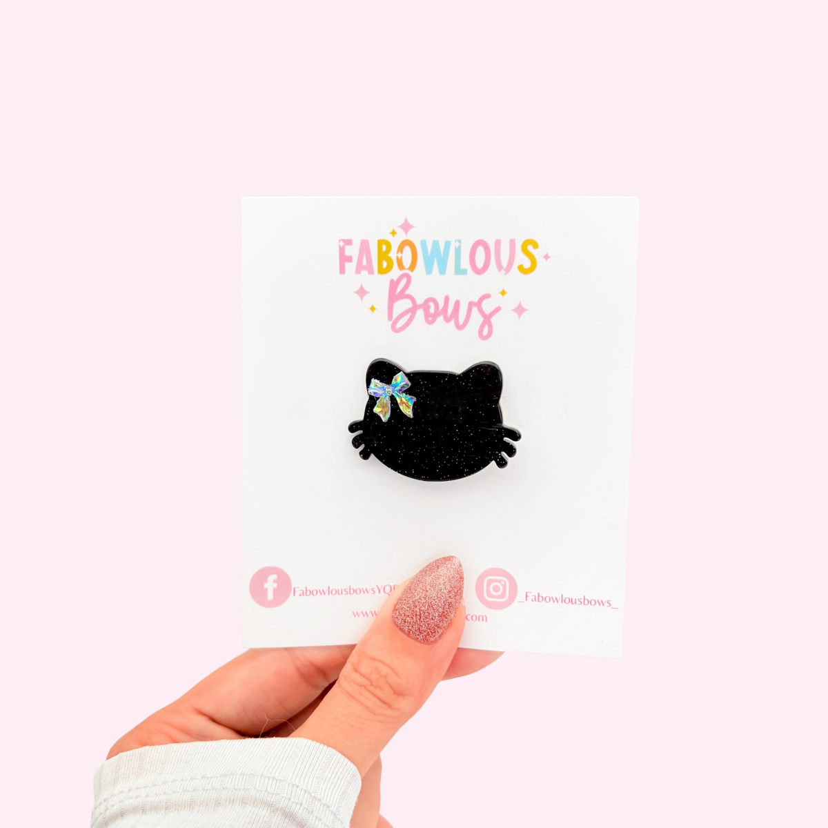 Black Cat • Acrylic Clip (3 for 10)