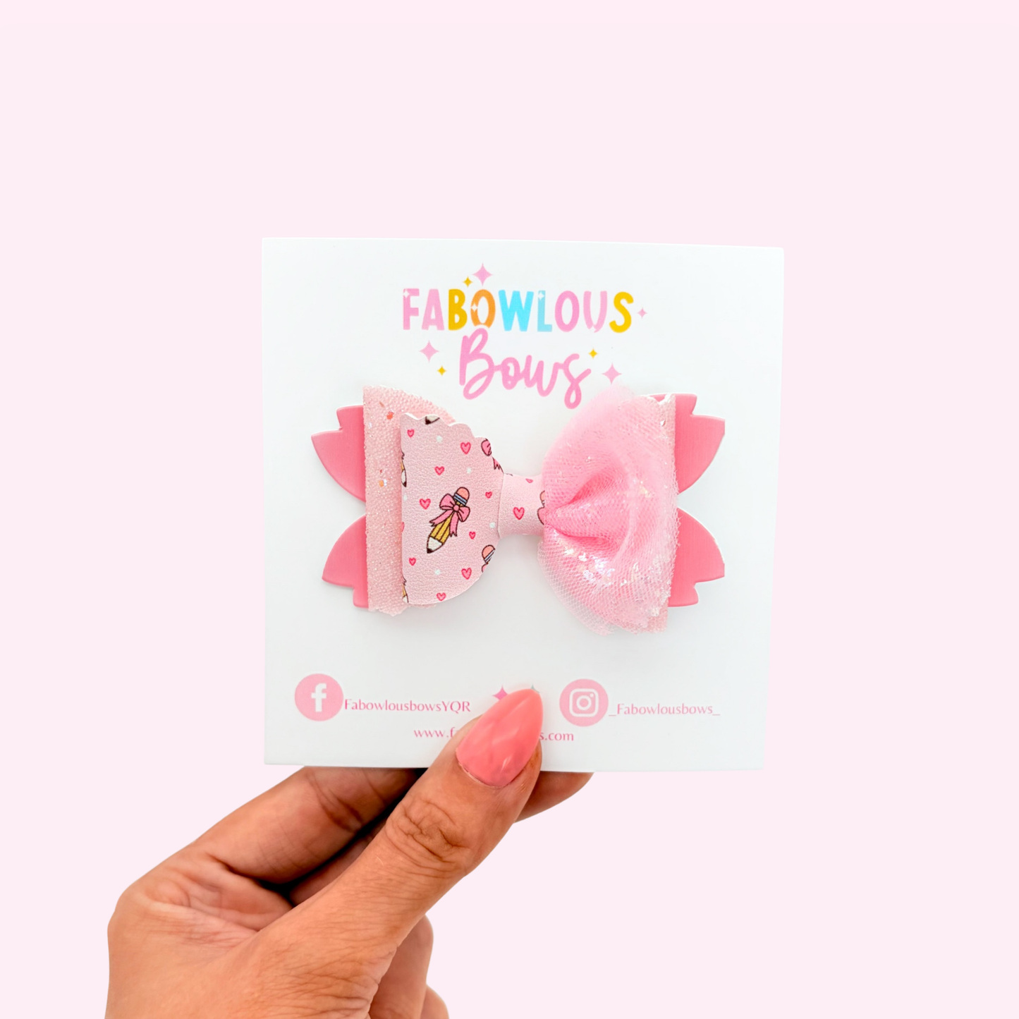 Pretty Pink Pencil • Elegant Tulle Bow