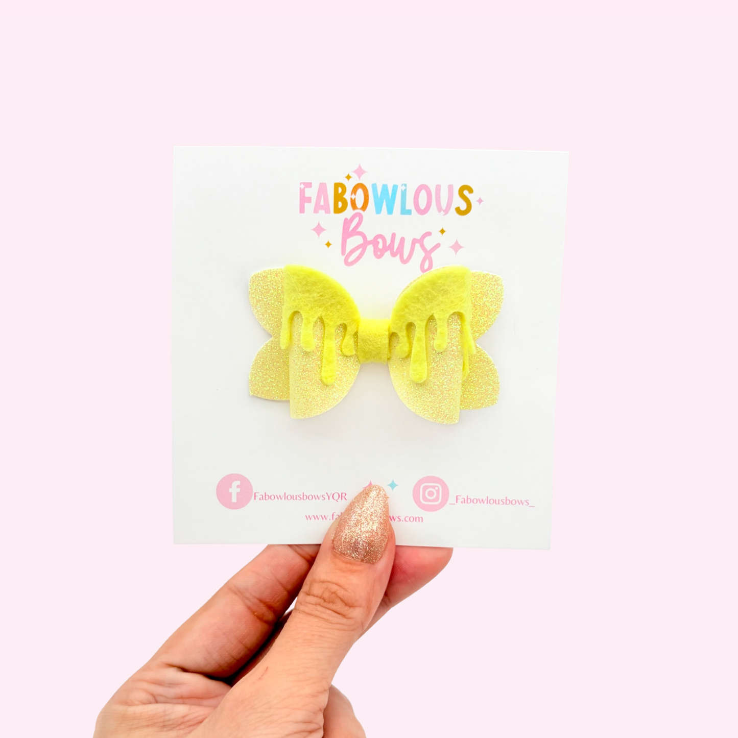 Ice Cream Drip Bow • Yellow
