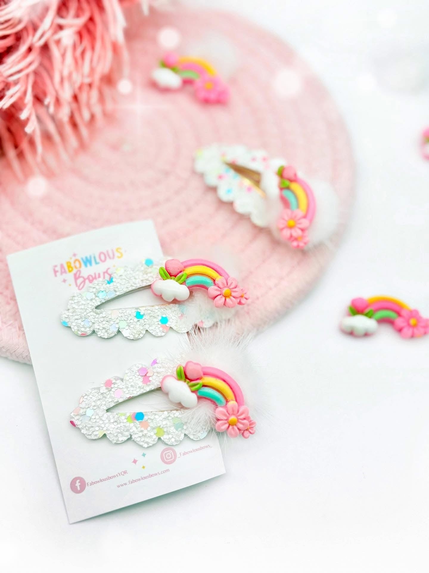 Rainbow Sprinkle Fluff • Deluxe Clip