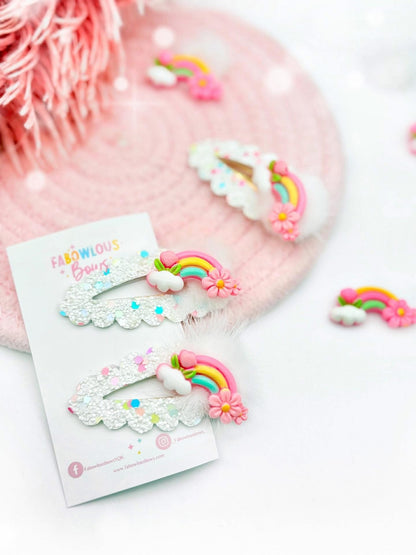 Rainbow Sprinkle Fluff • Deluxe Clip