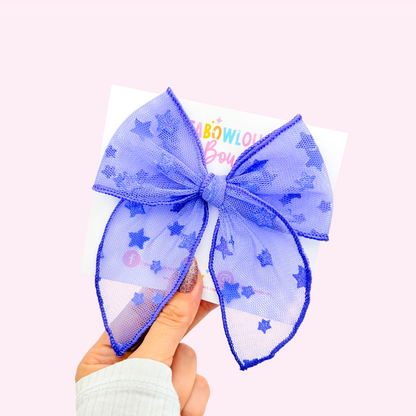Tulle Starry Night • Fabric Fable Bow