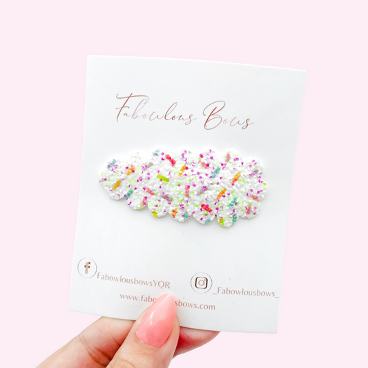 Vanilla Sprinkle Glitter // Snap Clip (3 for 10)