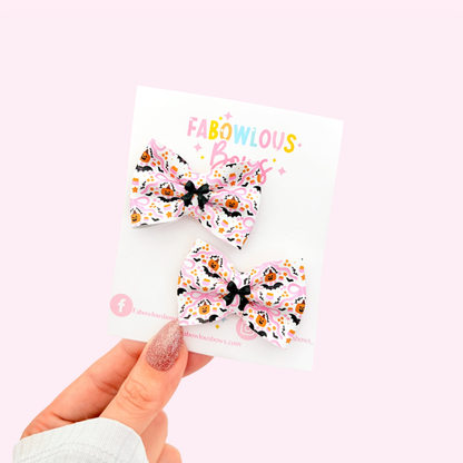 Boo Bows & Pumpkins • Mini Pinch Pigtails