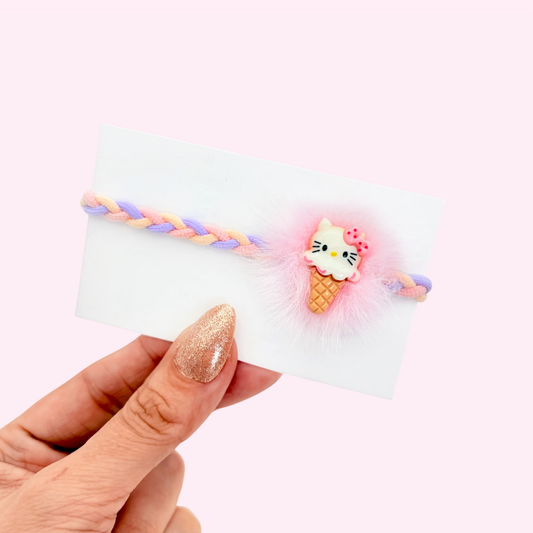 Ice Cream Kitty • Hair Tie