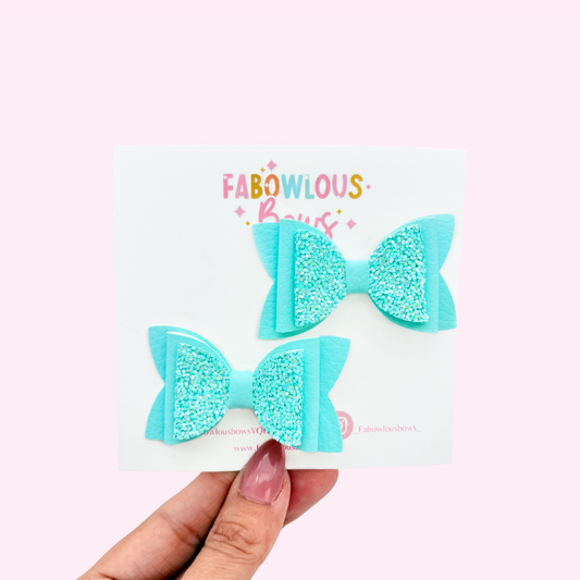 Blue Glitter // Bella Pigtails
