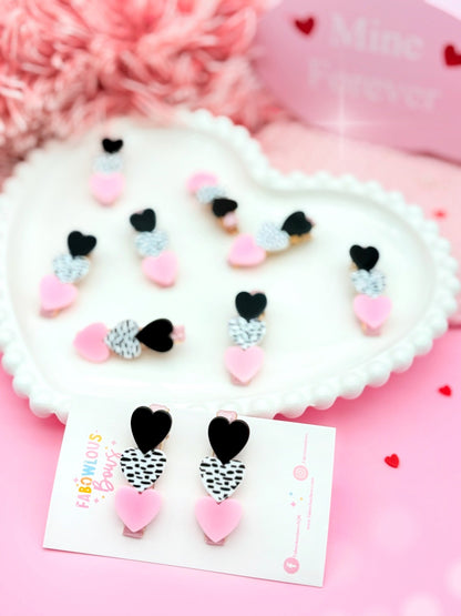 Chic Trio Hearts - Bar Clip