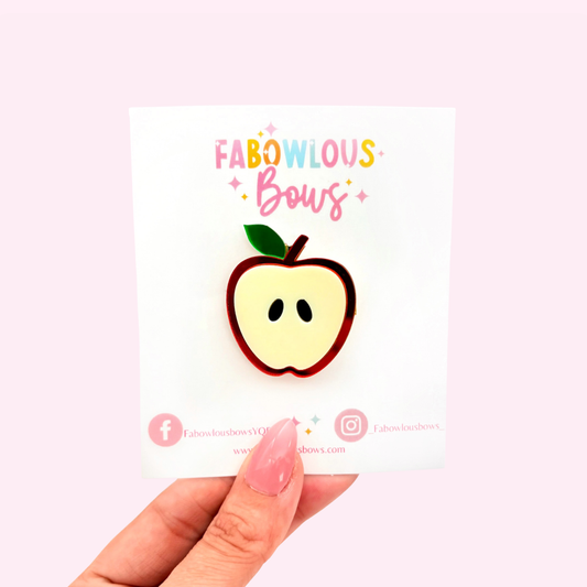 Little Red Apple // Acrylic Clip (3 for 10)